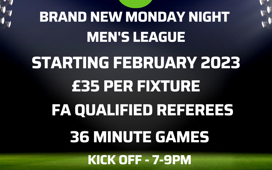 MEN’S MONDAY NIGHT 5 ASIDE LEAGUE