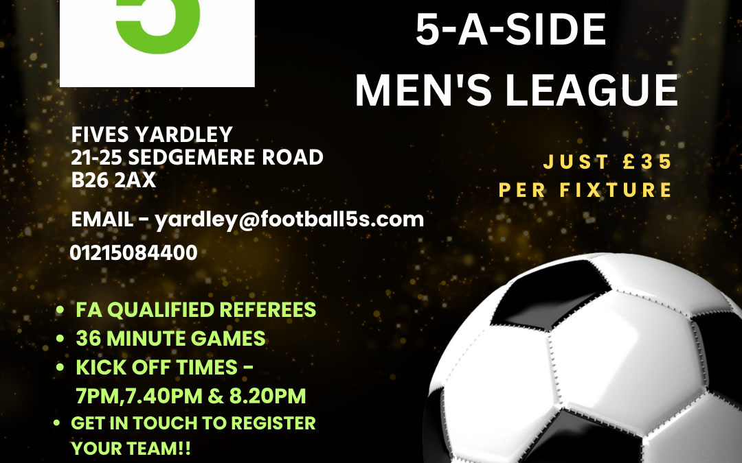 MEN’S MONDAY NIGHT 5 ASIDE LEAGUE